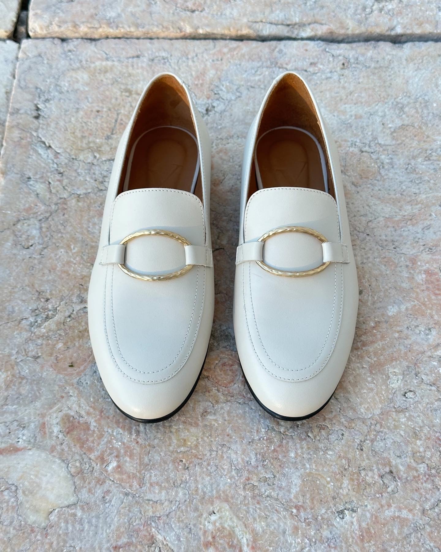 Off-White Tomboy Chic Loafers - Lachoix