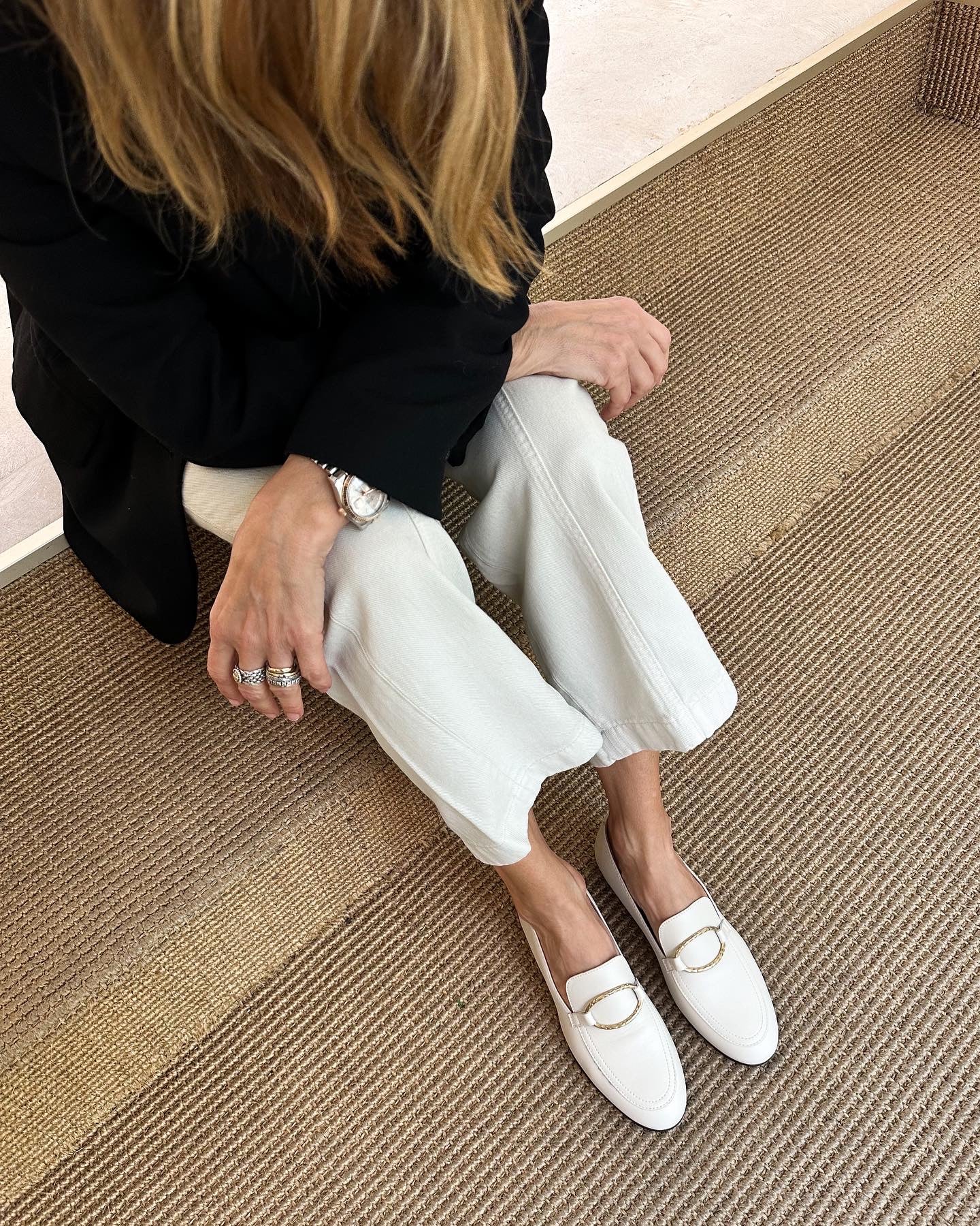 Off-White Tomboy Chic Loafers - Lachoix