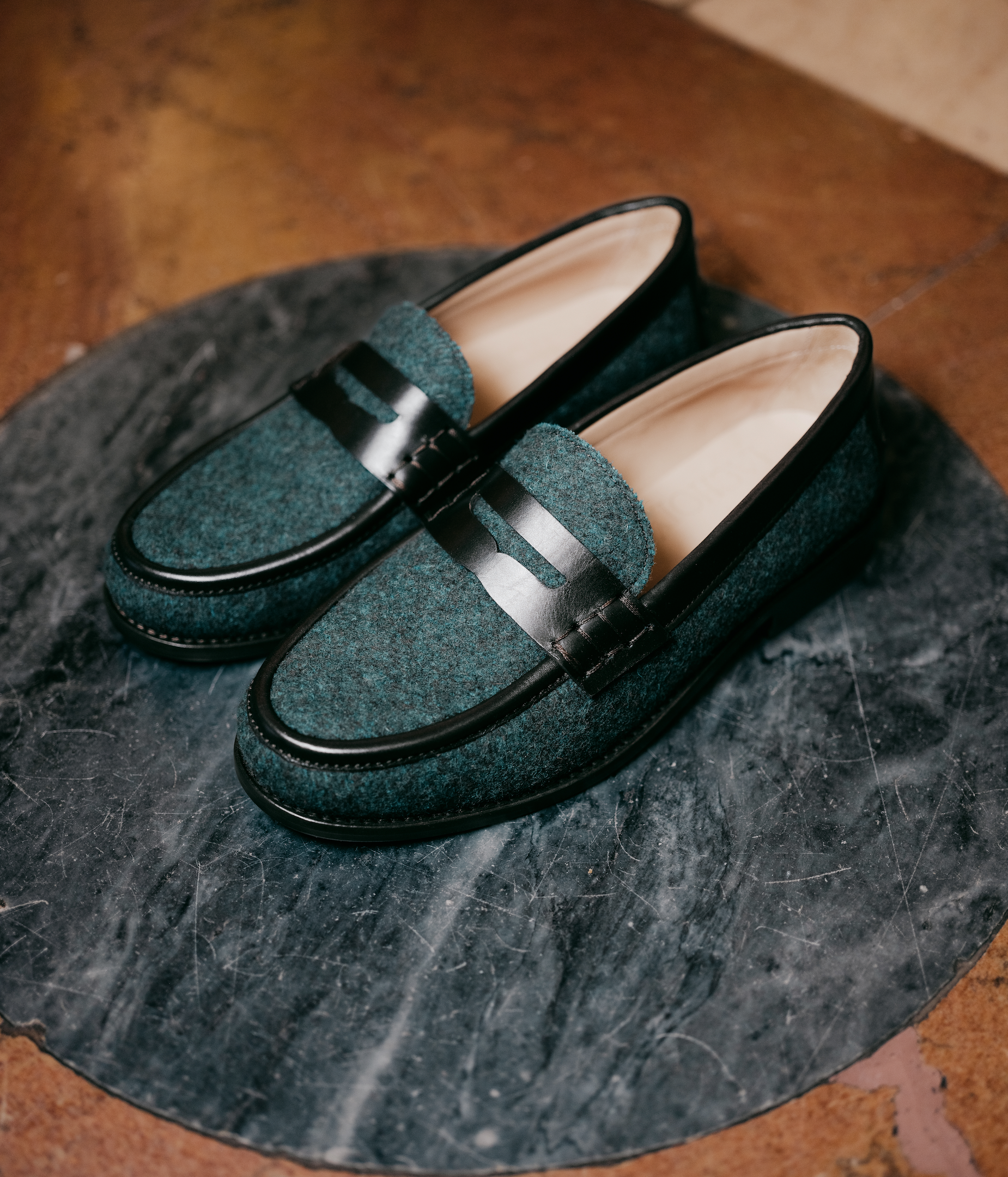 Penny Loafer Burel Onyx Green - Lachoix