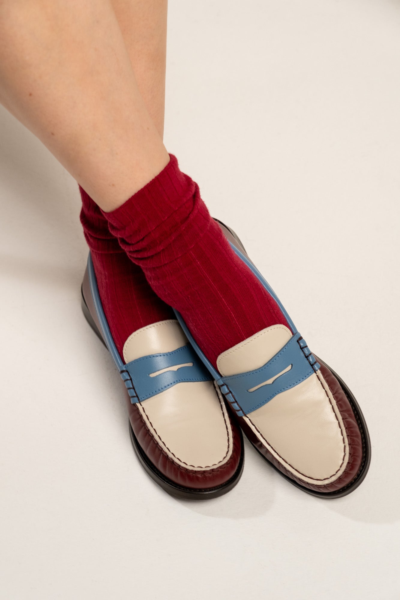 The Three Shades Loafer Burgundy - Lachoix