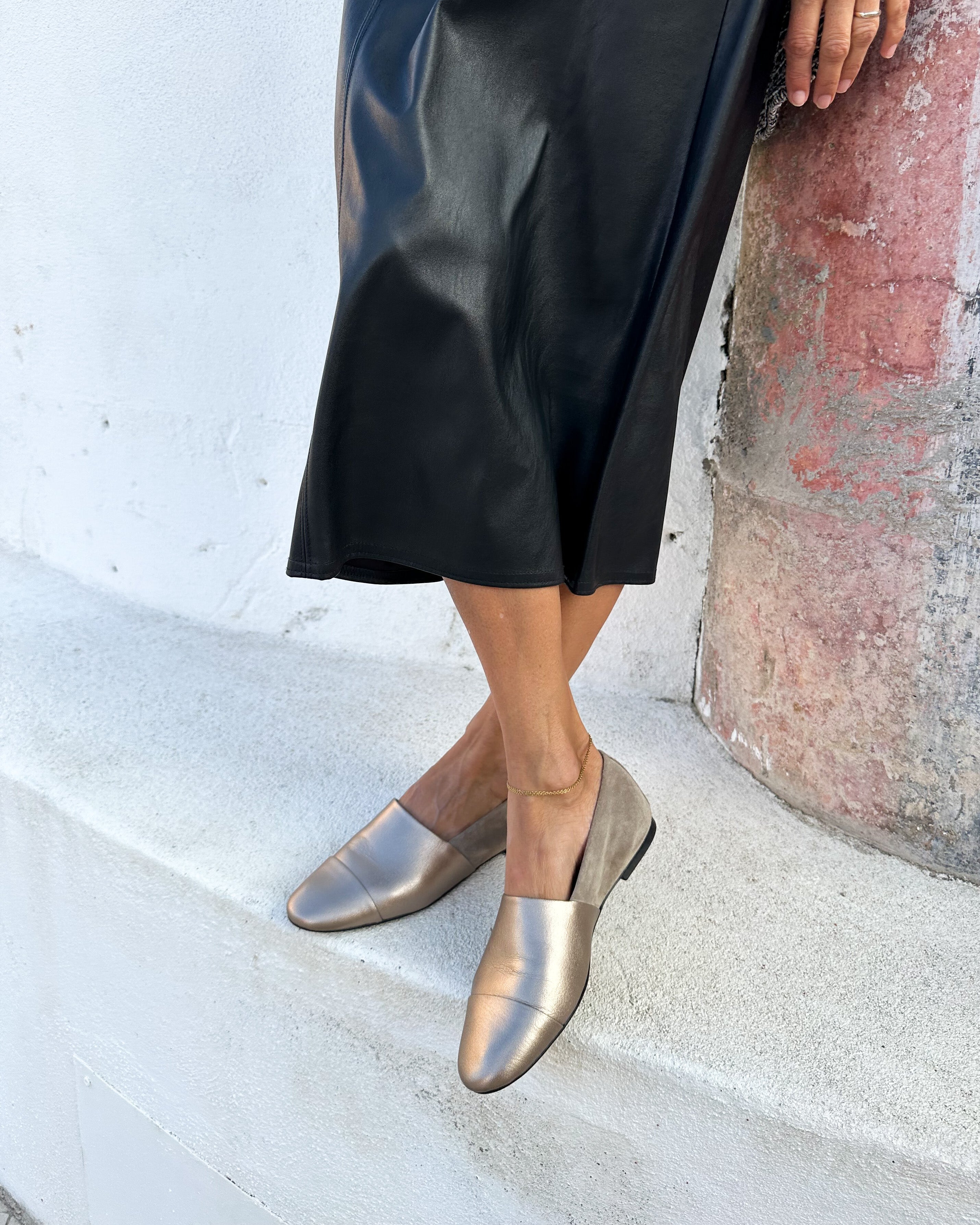 Sand Slip-On Leather and Suede - Lachoix