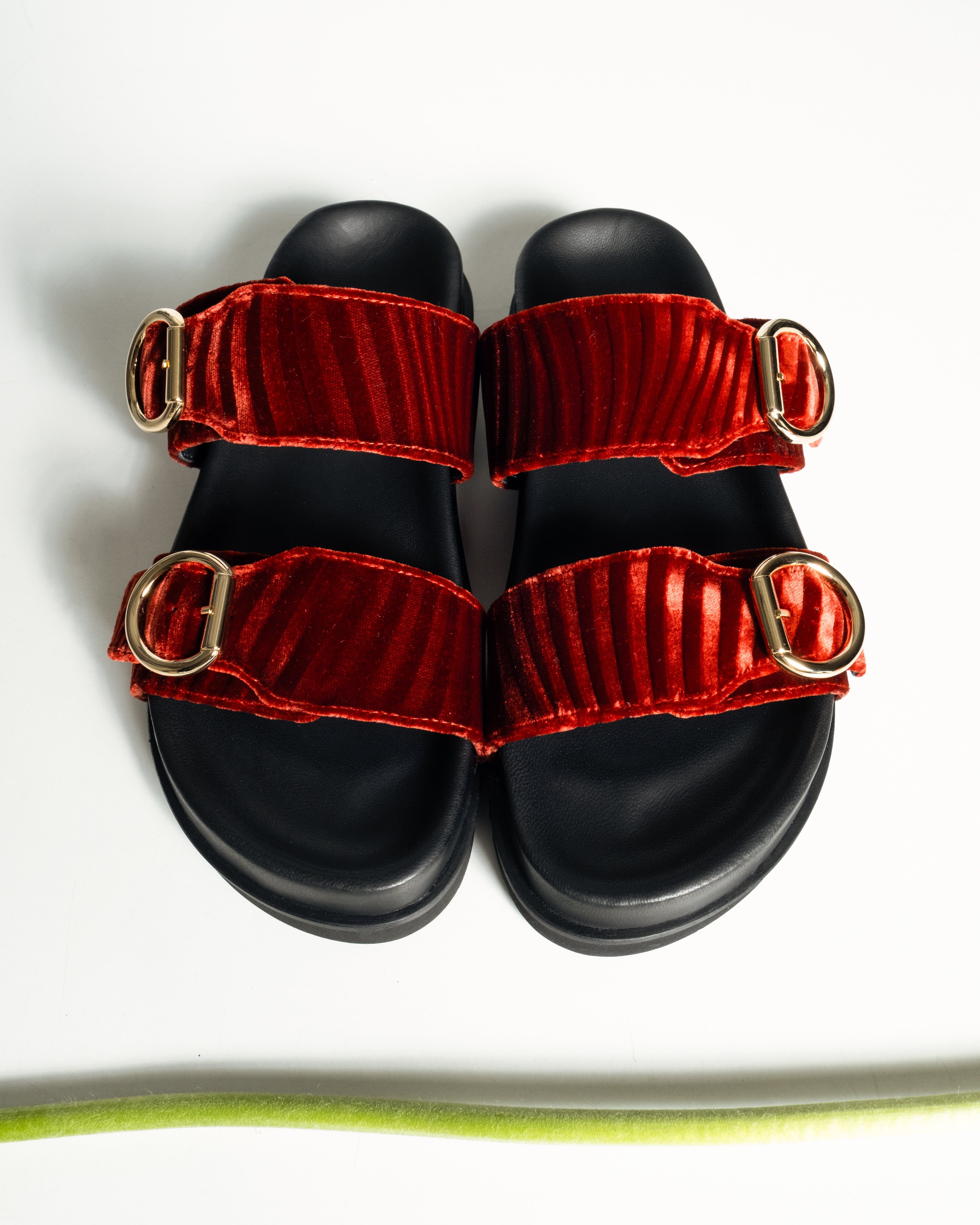 Double Buckle Sandals Ruggine - Lachoix