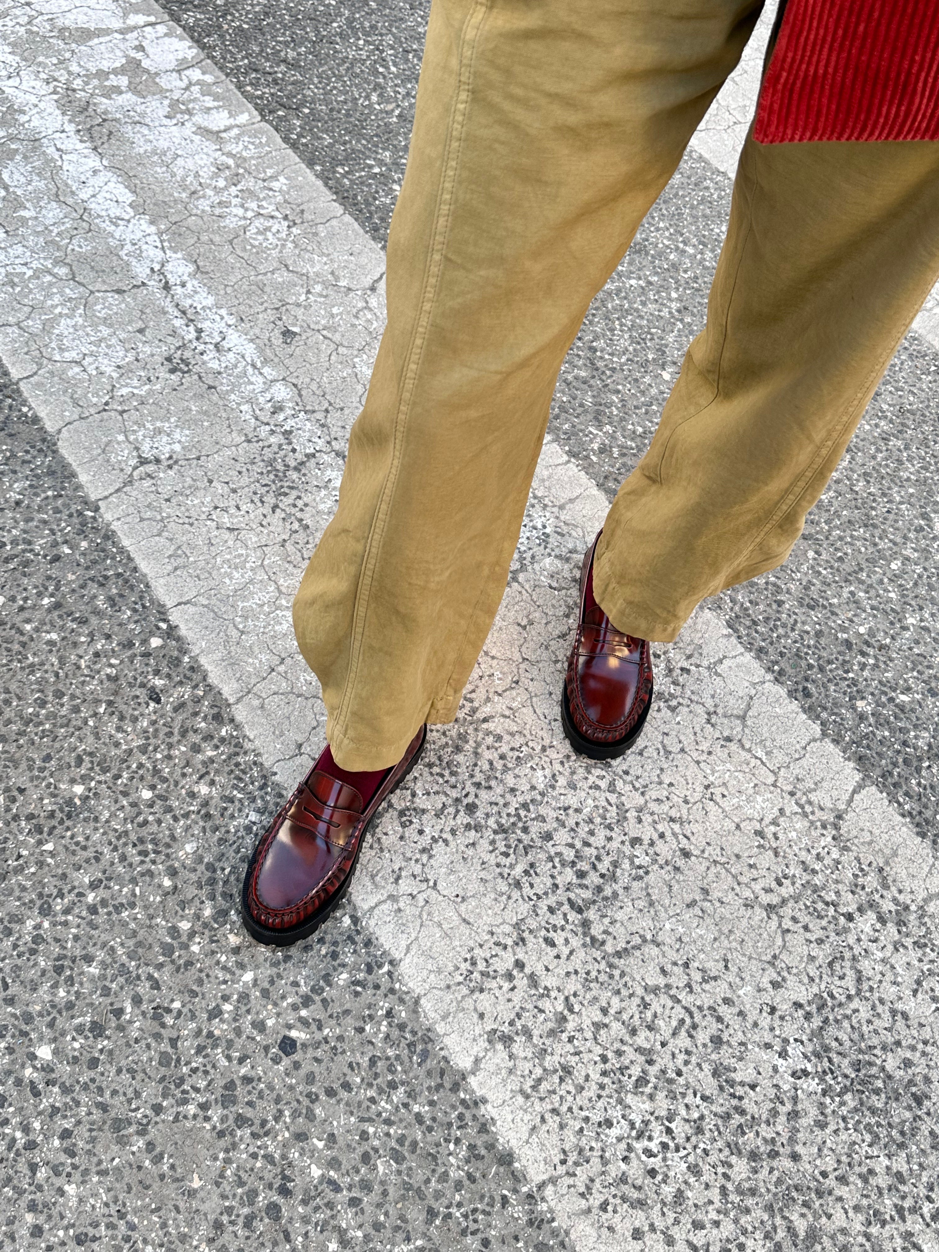 Bordeaux Penny Chunky Loafer - Lachoix