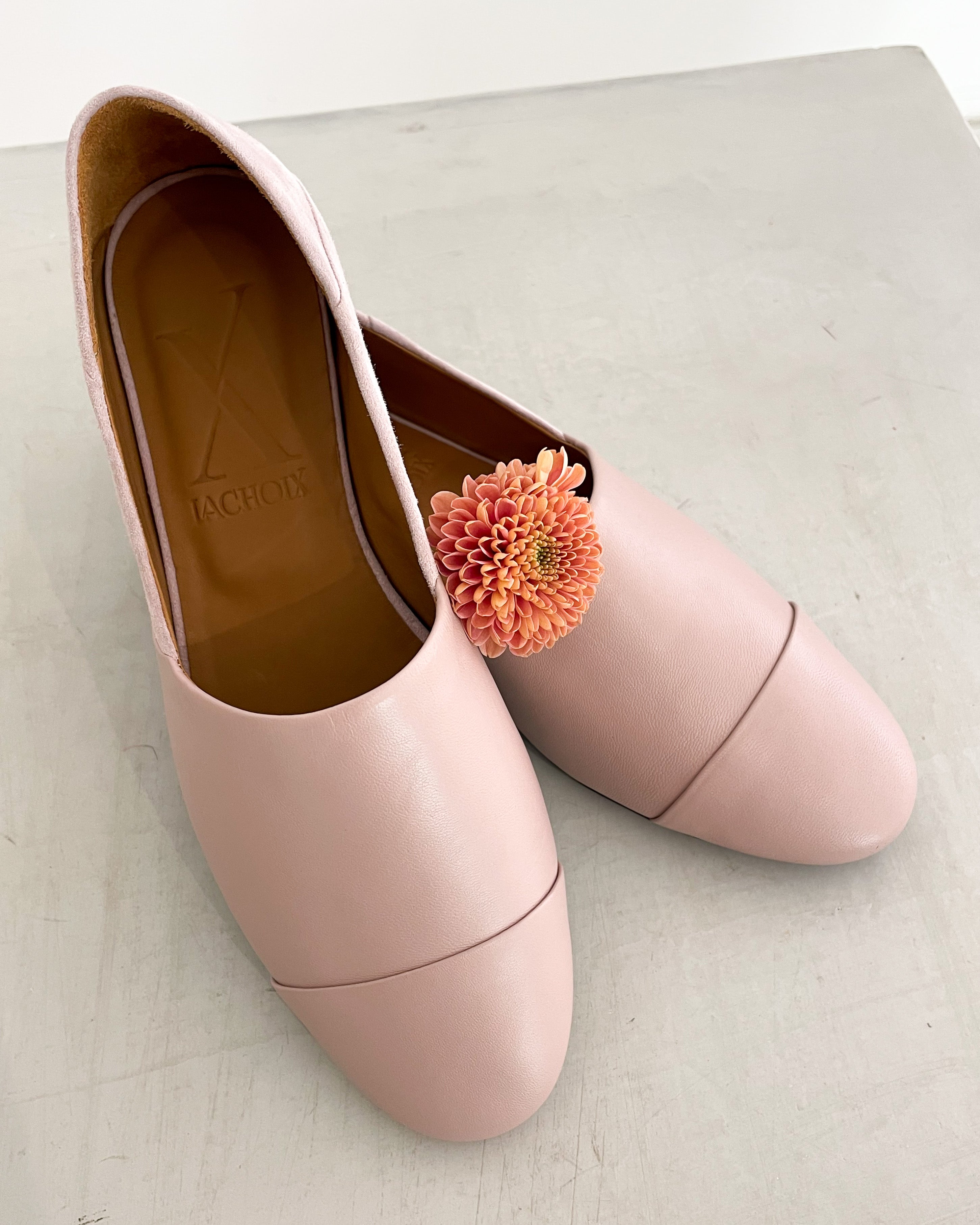 Pale Rose Slip-On Leather and Suede - Lachoix