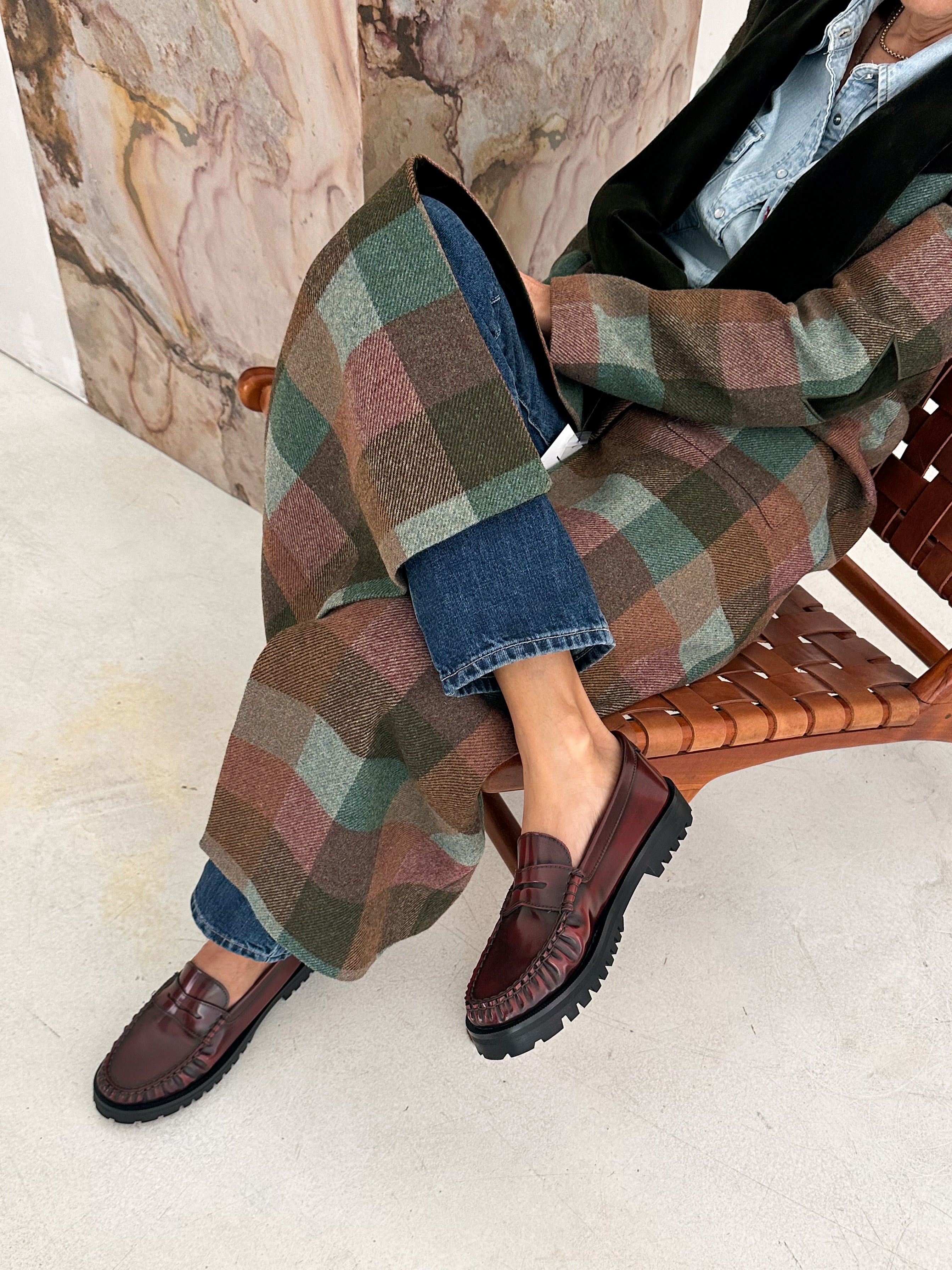 Bordeaux Penny Chunky Loafer - Lachoix