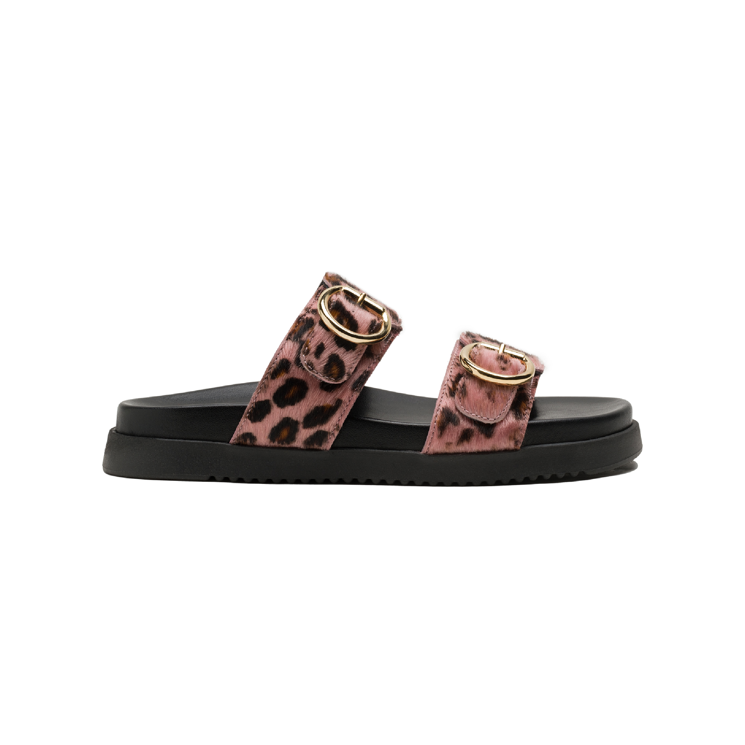 Leo Pink Double Buckle Sandals Lachoix Loafers made in Portugal
