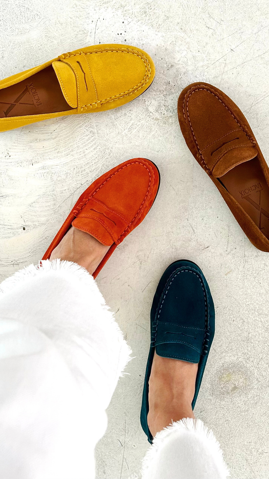 Suede Penny Loafers - Lachoix