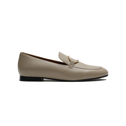 Taupe Tomboy Chic Loafers