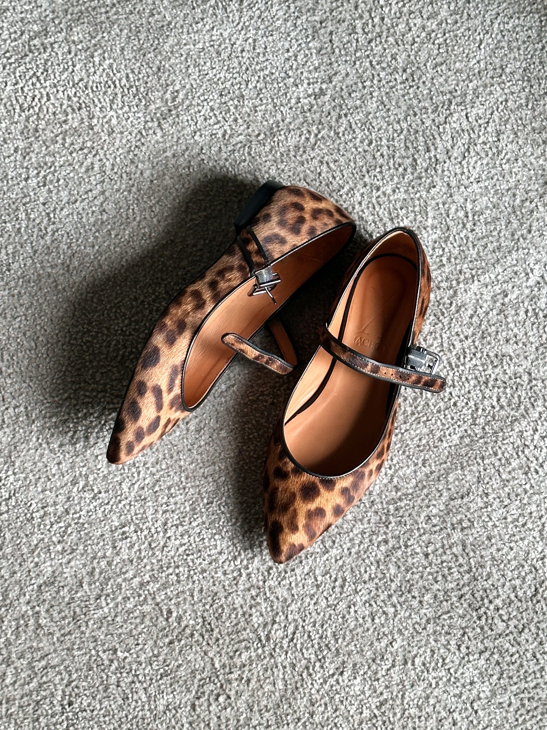 Leopard Sherpa Mary Janes