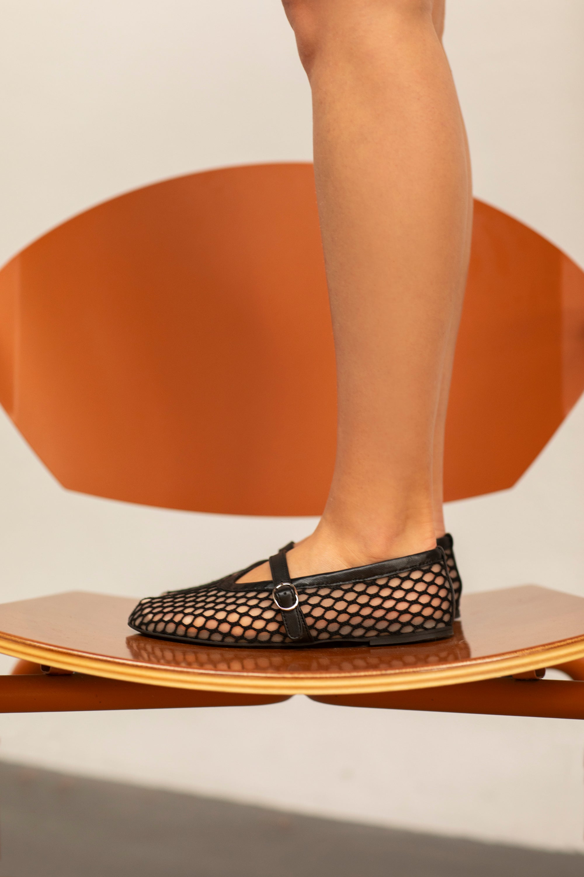 Lola Mary Jane Black Mesh – Lachoix