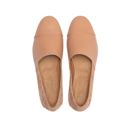 Peach Slip-On Leather and Suede