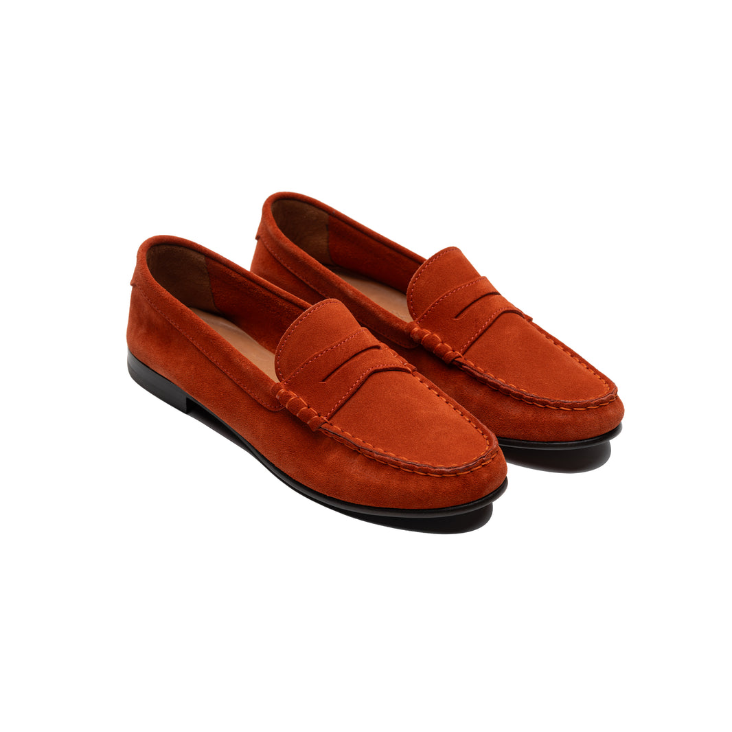 suede penny loafers womens