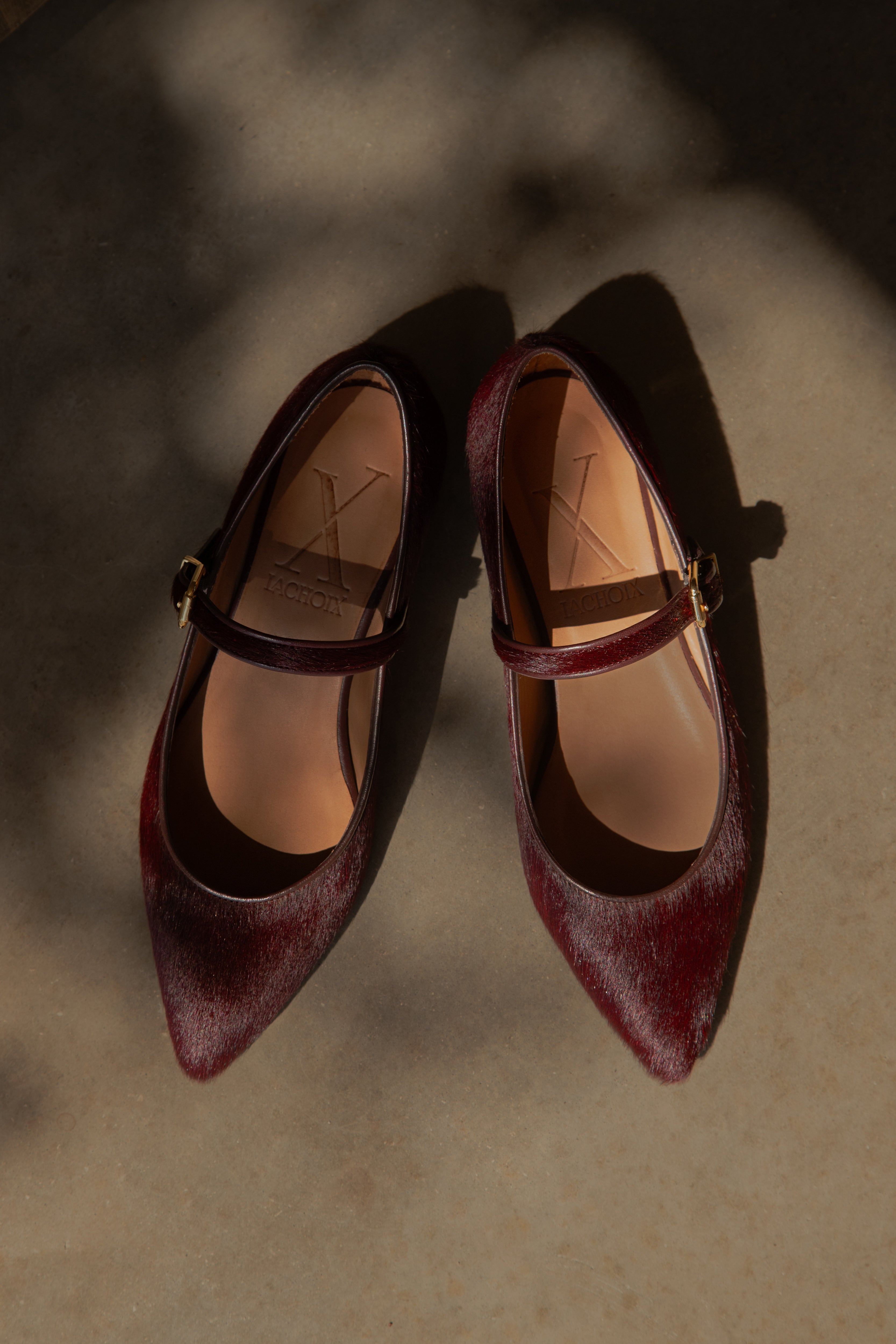 Mary Jane Bordeaux Calf Hair – Lachoix