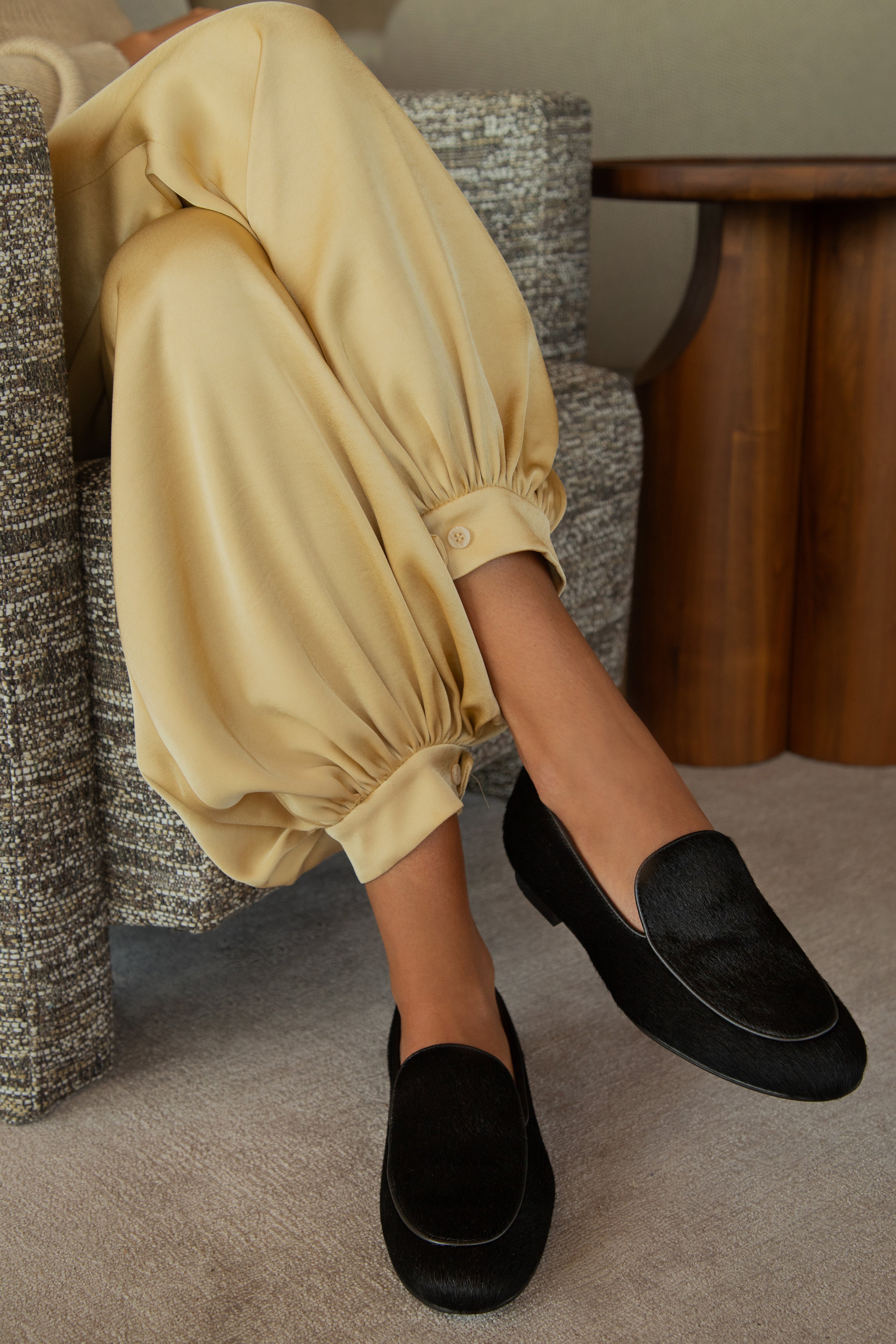 Black Calf Hair Loafer – Lachoix