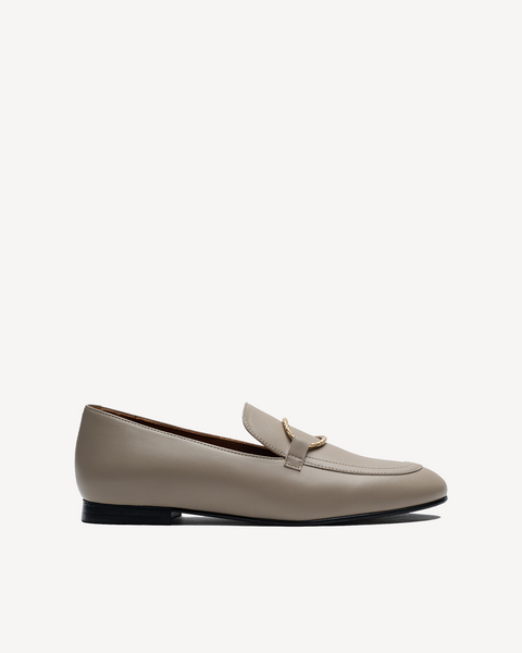 Taupe Tomboy Chic Loafers – Lachoix