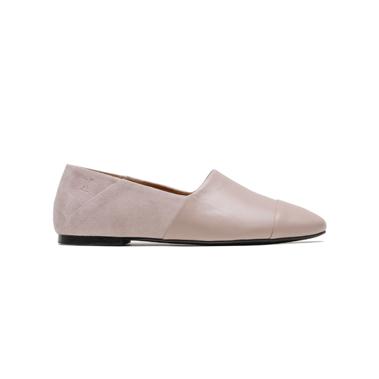 Pale Rose Slip-On Leather and Suede