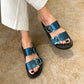 Two Toned Sandals Blue