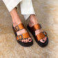 Two Toned Sandals Rust