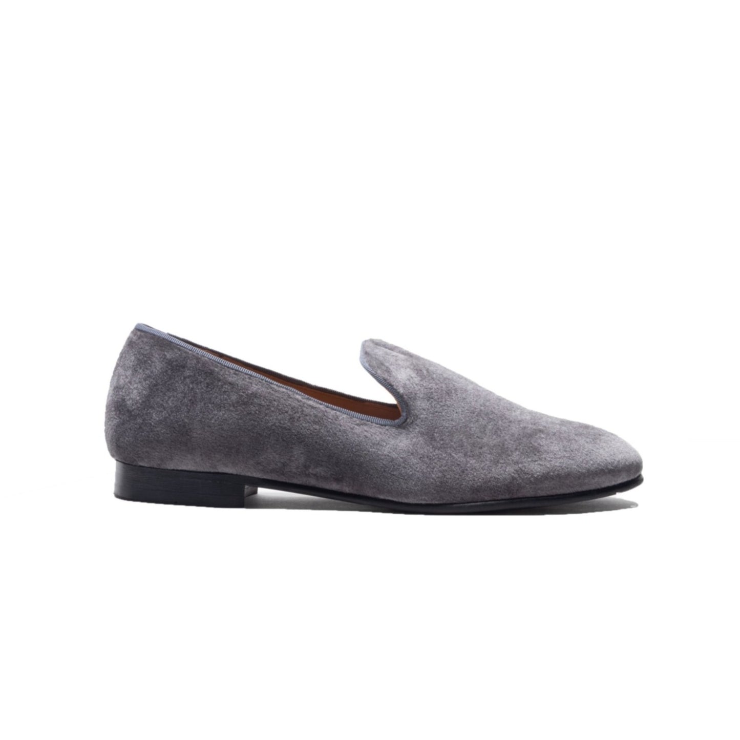 Grey Velvet Slippers