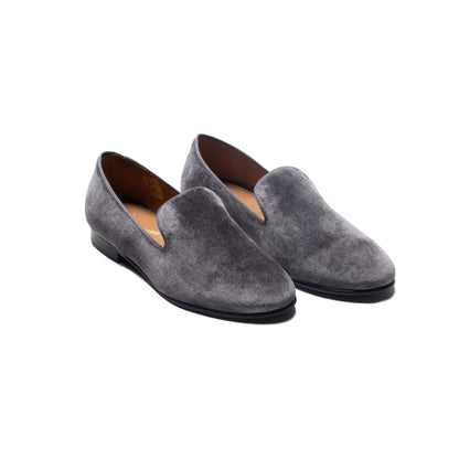 Grey Velvet Slippers