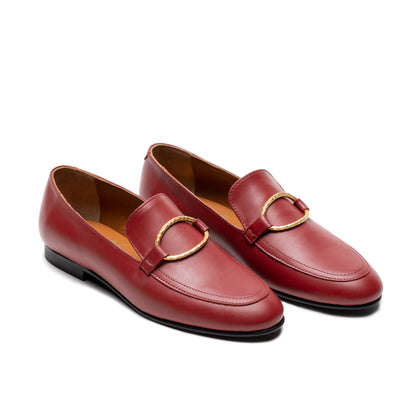 Red Wine Tomboy Chic Loafers